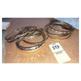 Gold tone bangle bracelets