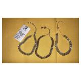 (3) 925 Sterling 3-D Link Bracelets w/ slide bolo