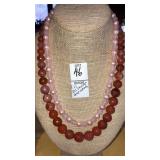Honora pink pearl necklace & faceted bead