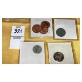 Mercury dime, steel pennies, Canadian pennies