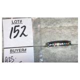 925 sterling gem band - pastel stones