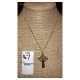 SD Ireland Celtic cross pendant hallmarked on 14k