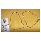 (2) 925 Sterling bracelets