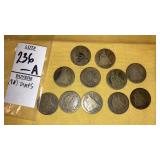 (11) seated liberty dimes : 1877,