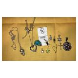 Mushroom & Heart necklaces, pendants / charms