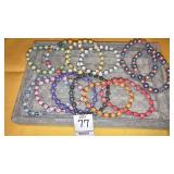 (12) stretch bead bracelets