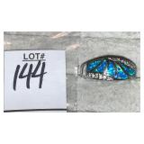 925 sterling inlaid band ring