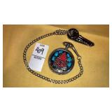 Sitting Bull Sioux chief pocket watch w/ key
