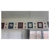 Lot of 10 Patriotic Metal Stars NO FRAMES