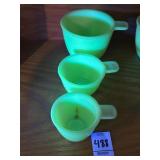 Vintage Uranium Jadeite Measuring Cups