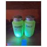 Vintage Uranium Jadeite Salt and Pepper Shakers