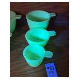 Vintage Uranium Jadeite Measuring Cups