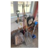 Lot of Heavy Duty Shovels and Tools