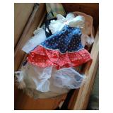 Contents of wooden chest only. Vintage Girl