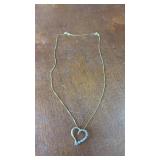 14kt Gold Chain Heart Necklace