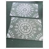 2 throw rugs - 40 x 45 inches