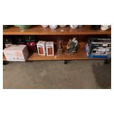 Shelf Lot of Candles and Decor