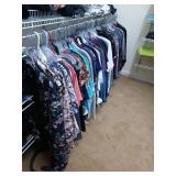 Large shelf lot of womens tops, sizw 1x, 2x etc