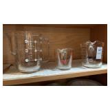 3 Measuring Cups, 2 Fire King