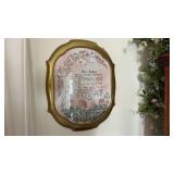 Religious Wall Plaque and Faux Flowers