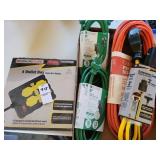 4 outlet box & extension cords