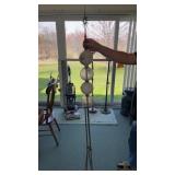 Antique Lighting Rod W Glass Globes 69 Inches