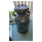 Painted Metal Milk Jug and Galvanized Bucket
