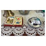 Bell, Music Box, Folding Fan, and Oriental Cards