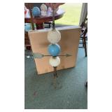 Antique Lighting Rod W Glass Globes 40 Inches