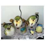 Bird decor lot of 6