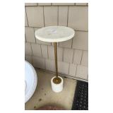 Marble Plant Stand, Small Fence, and Misc Items