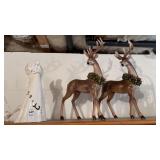 Angel and Reindeer Figurines