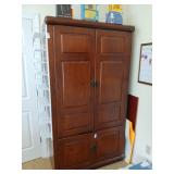 Wardrobe 78" high, 42" wide, 22" deep. No