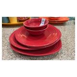 Red Fiesta Plate Set