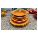 Orange Fiesta Plate Set