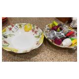 Shabby Chic Bowls and Wine Bottle Accessories