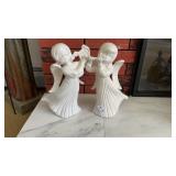 2 Ceramic Angel Figurines