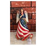 Jim Shore Bless the USA Angel Figurine