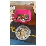 Lot of Coins and Bags