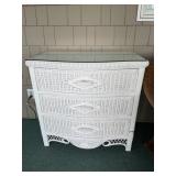Wicker 3 drawer chest of drawers * needs repair