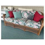 Large wicker sofa - * needs repair- 83 inches