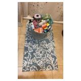 Basket of Soaps, Cleaners and Bathmat