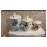 LENOX BUTTERFLY MEADOW LARGE PORCELAIN CANISTER