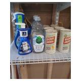 Lot of cleaning supplies
