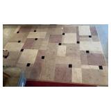 Two Checkered Area Rugs