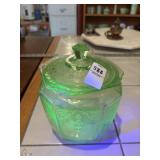 Uranium Glass Candy Jar