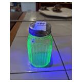 Uranium Glass Salt Shaker