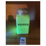 Vintage Uranium Jadeite Pepper Shaker