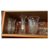 Lot of Crystal Glass Vases