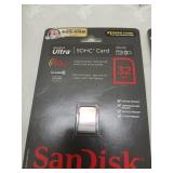 SanDisk SDHC 32 GB memory cards new lot of 2